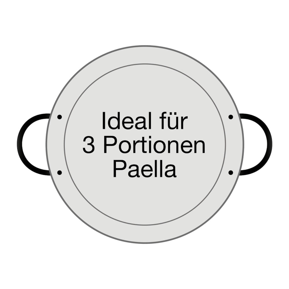 Paella Pfanne Stahl poliert Ø 28 cm