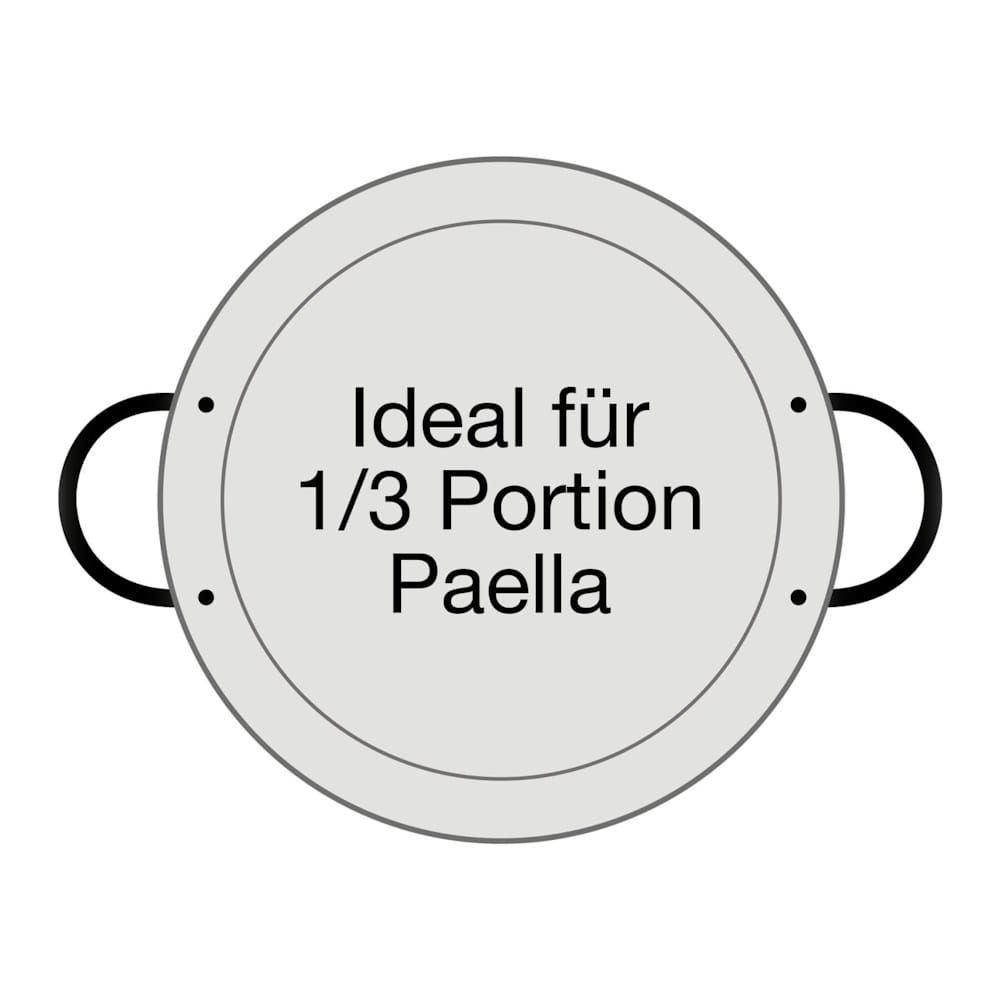 Paella Pfanne Stahl poliert Ø 22 cm