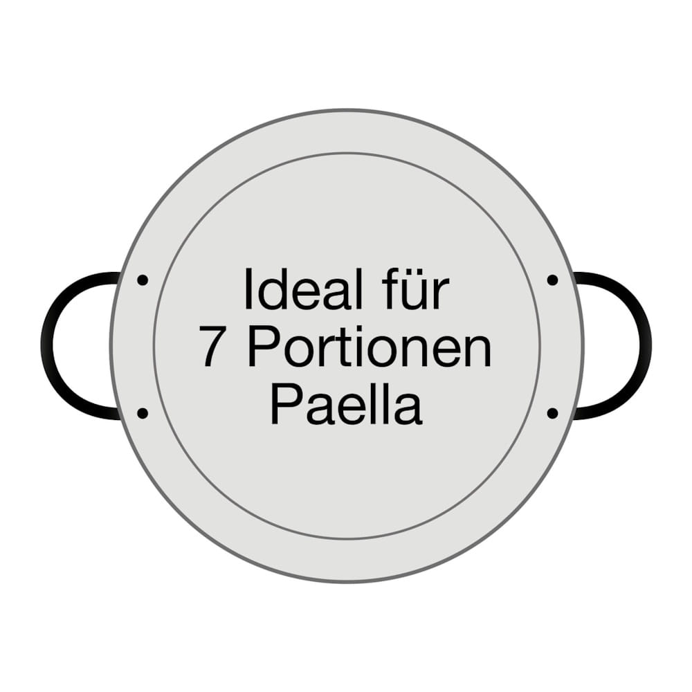 Paella Pfanne Stahl poliert Ø 36 cm