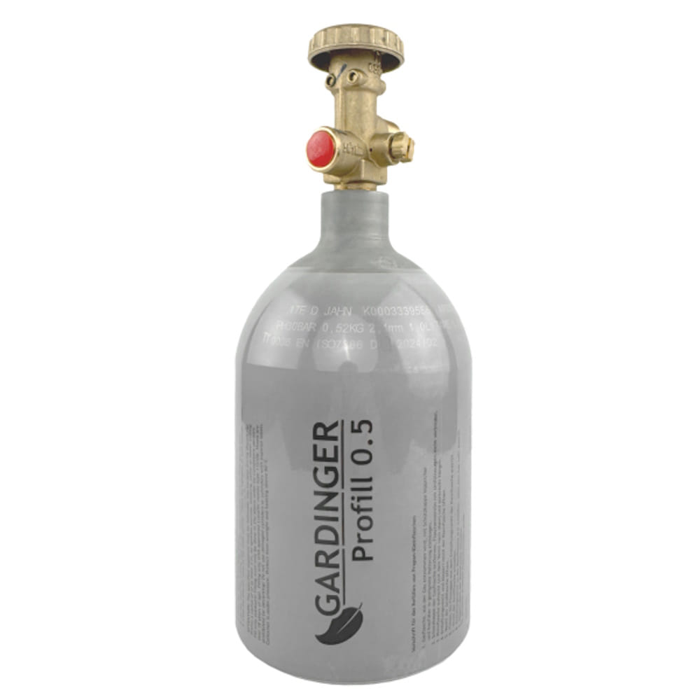 Set befüllbare Aluminium Propanflasche Profill 0.5 + Umfüllschlauch + Schnellkupplungen 