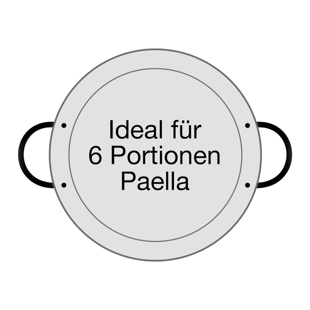 Paella Pfanne Stahl poliert Ø 34 cm