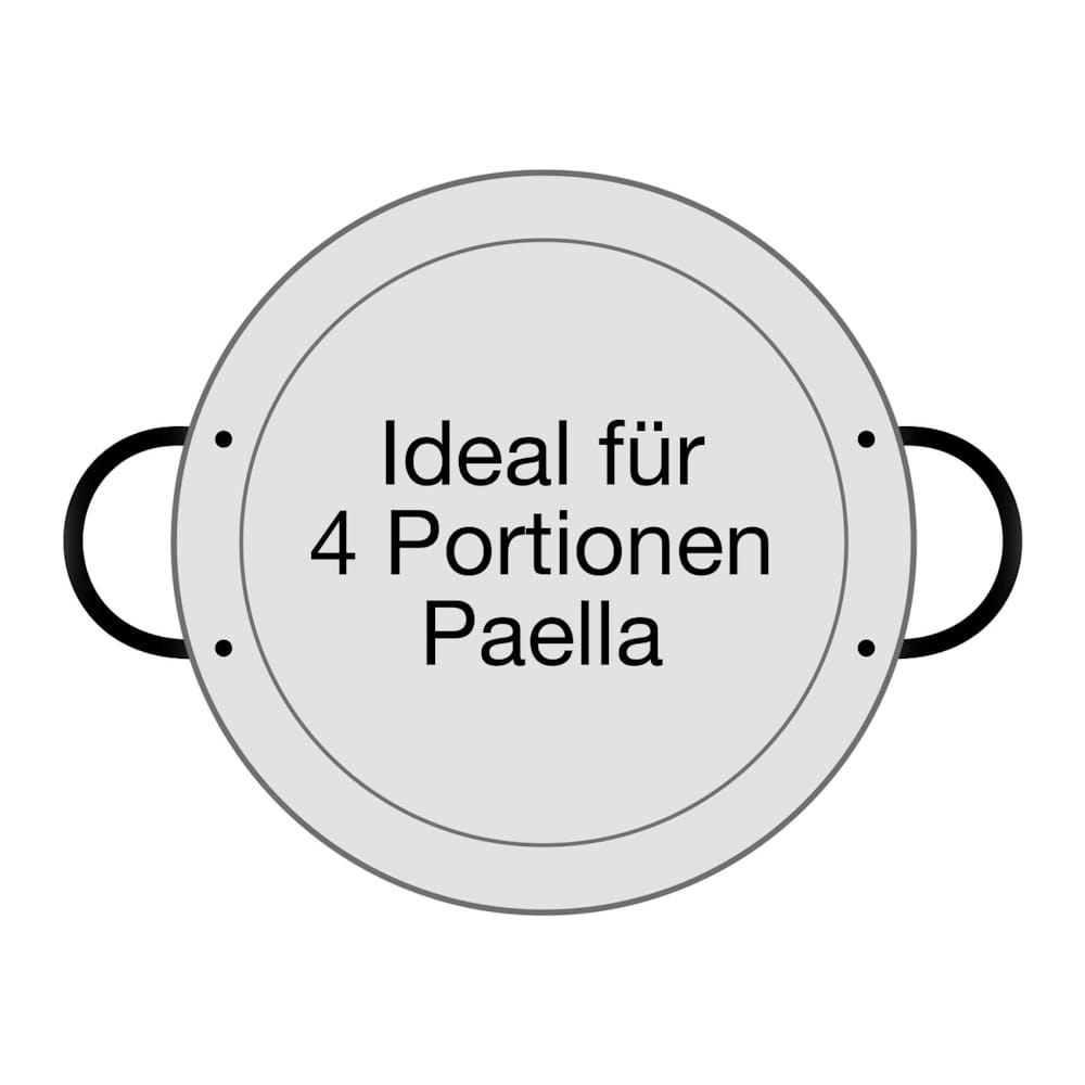 Paella Pfanne Stahl poliert Ø 30 cm